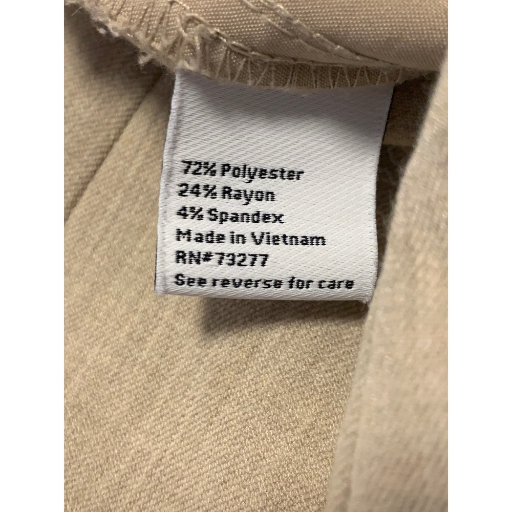 Nine West Beige High Waisted Wide Leg Pleated Dress Pants Size M - Picture 7 of 7
